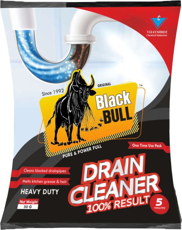 Black Bull Drain Cleaner by Vijayshree Chemical Industries is a heavy-duty drain cleaning solution designed to remove tough blockages, kitchen grease, hair, and debris from drain pipes. The product features powerful clog-removal technology with fast results in just 5 minutes. Packaged in a convenient one-time-use pouch, it helps restore smooth water flow and maintain clean drainage systems. Manufactured by Vijayshree Chemical Industries, a trusted Drain Cleaner Manufacturer in India. Visit www.vijayshreechemicalind.com for product details, bulk orders, and business inquiries.#DrainCleaner #BlackBull #DrainCleaningSolution #DrainCleanerIndia #DrainCleanerManufacturer #VijayshreeChemicalIndustries #ClogRemover #DrainPipeCleaner #IndustrialCleaner #KitchenDrainCleaner #BathroomDrainCleaner #CleaningChemicals #HousekeepingProducts #DrainMaintenance #MadeInIndia #ChemicalManufacturer #BulkSupply #DrainCleaning #CommercialCleaning #BlackBullDrainCleaner